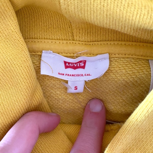Yellow Levi’s Cropped Hoodie Size S - Picture 4 of 4